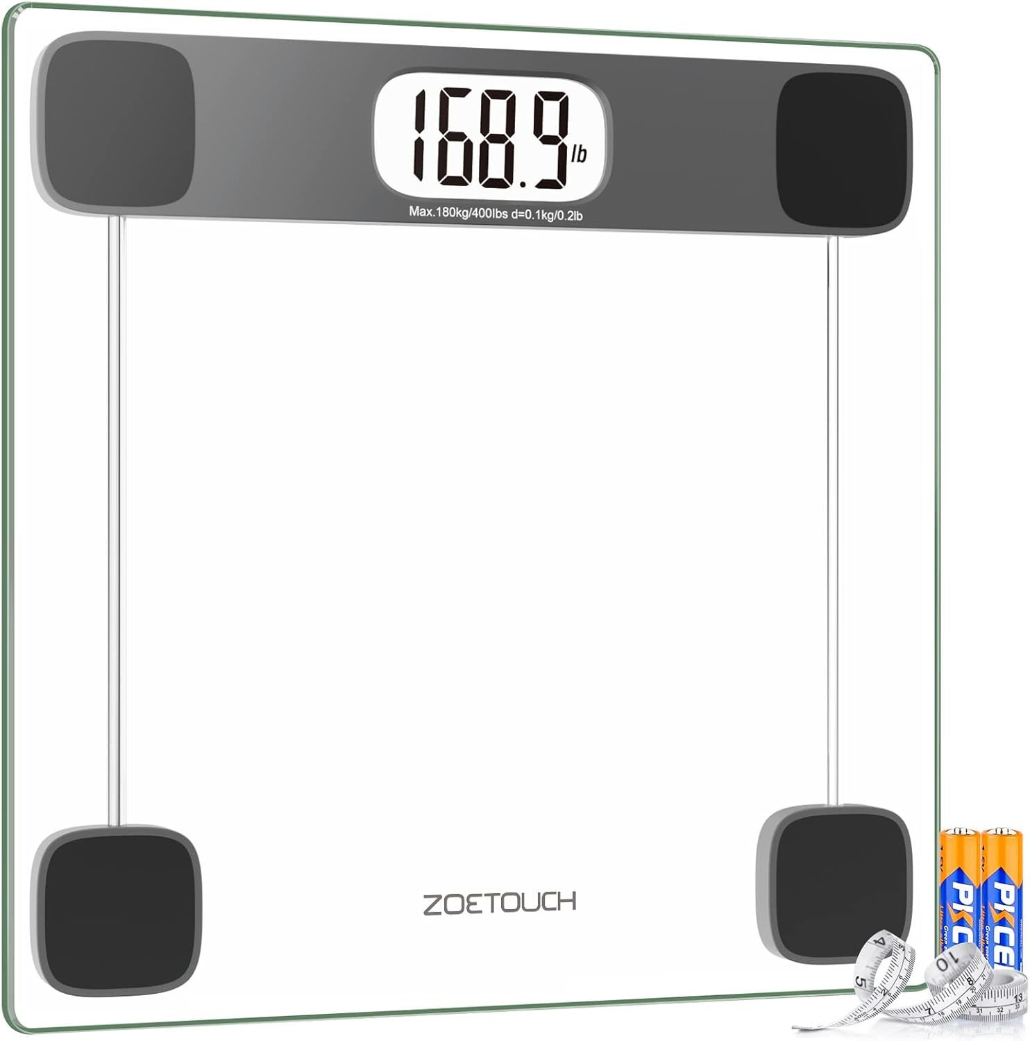 Zoetouch Scale For Body Weight, Digital Bathroom Scale, Bath Scale,, 400... - $33.98