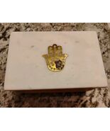 White Marble Hamza Hand Trinket Box Free Shipping - $34.99