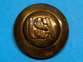 CIVIL WAR, LEAD FILLED, BRASS, USA BRIDLE ROSETTE - $1,142.18 MXN