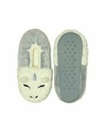 Fuzzy Babbas Women&#39;s Slipper Socks Gray White Unicorn Size 7-9.5 Sherpa ... - $16.44