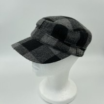 Y2K Unisex Black And White Flannel Plaid Hat With Adjustable Strap Unbranded - £18.52 GBP