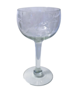 Long Stem Crystal / Glass Bowl Vase 11 Inches tall With Floral Print - $311.85 MXN