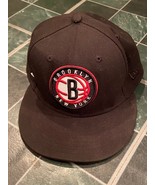 NBA Brooklyn Nets Fitted Hat 7 3/8&quot; *Pre-Owned* i2 - $16.99