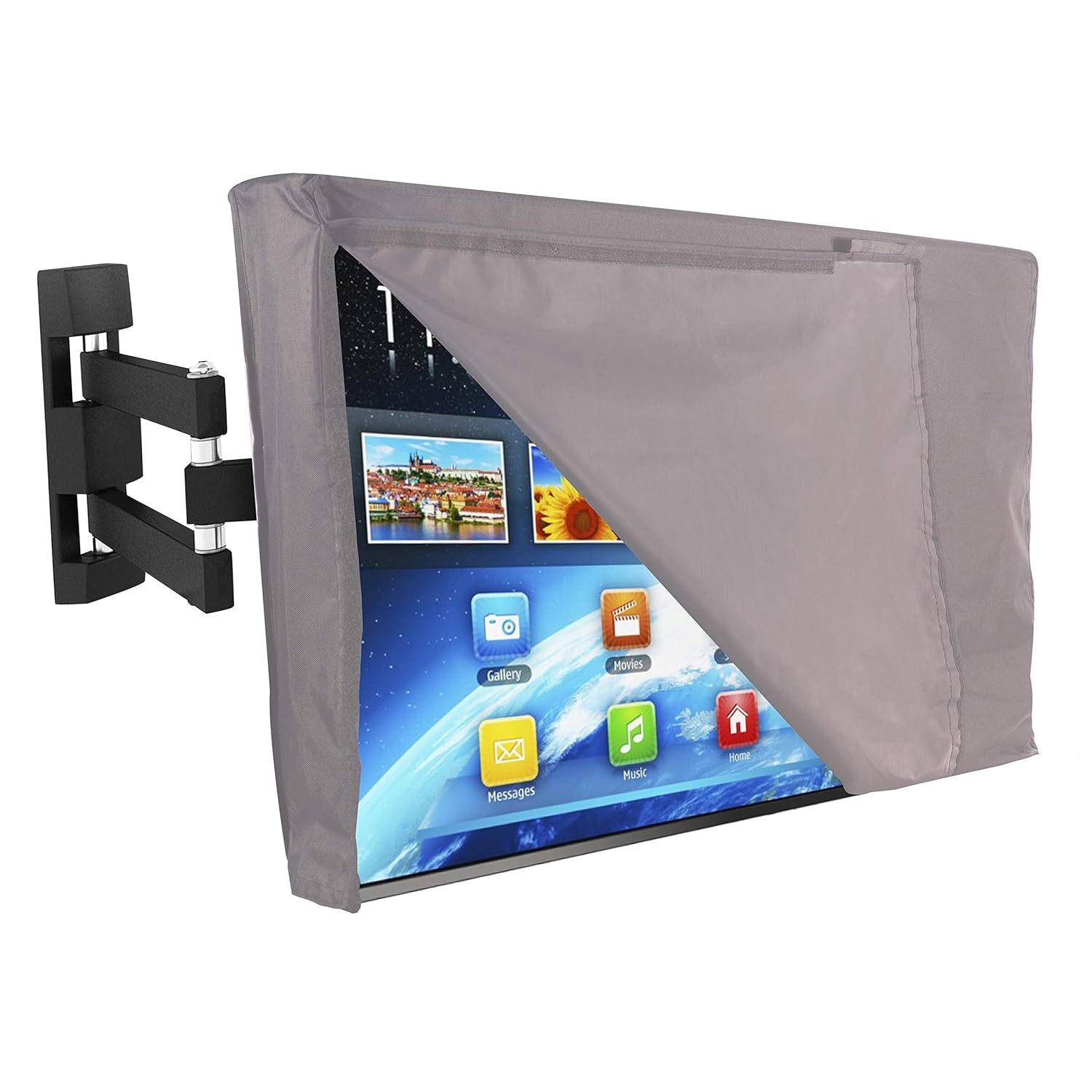 Outdoor Tv Cover With Front Flap, Weatherproof And Waterproof Enclosure For Led,