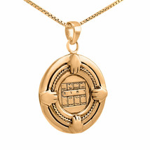 Colgante Path Clearing Seal King Solomon Silver 925 Gold Plated Kabbalah Amulet - £86.77 GBP