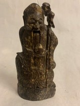 Vintage Antique Asian Chinese Carved Soapstone Man Figurine Sculpture - $49.49