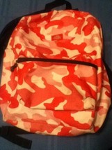 Dickies backpack shoulder book bag carrier pink camouflage  12 x 6 1/4 x 19 inch - £13.25 GBP