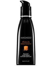 Wicked Sensual Care Aqua Water Based Lubricant - 2 oz Salted Caramel - £22.68 GBP