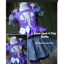 Once Upon a Tiny Ruffle Elephant Pageant OOC Costume Jungle Theme - £103.59 GBP