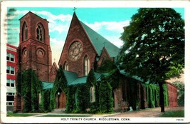 Holy Trinity Church Building Middletown Connecticut CT 1948 WB Postcard C6 - $3.51