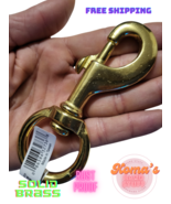 4 7/8&quot; x 1 1/4&quot; Solid Brass Snap Hook Xtra Large Eye with Vintage Look 2... - $11.83