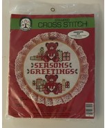 Cross Stitch Kit Vintage Colortex 1986 Seasons Greetings  #3752 New in Pkg - $23.89 CAD