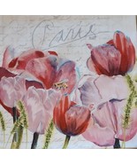 C&amp;F ~ Paris Tulip ~ 18&quot; x 18&quot; ~ Indoor/Outdoor Fade Resistant ~ Pillow C... - €25,89 EUR
