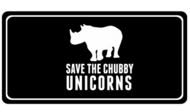 Save The Chubby Unicorns Usa Made Metal License Plate - £23.97 GBP