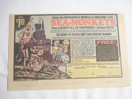 1978 Large Color Ad Sea Monkeys Ad Transcience Corporation 10 1/4&quot;x 6 1/2&quot; - £6.40 GBP