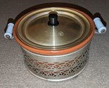 Vintage Pottery Stoneware Crock with Lid + Ring/Holder B247 - £31.18 GBP