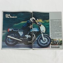 Vintage 1977 Kawasaki Z-1R Motorcycle Magazine Print Ad Full Color 16&quot; x... - $7.57