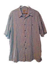KONA KAI Trading Company Hawaiian Shirt Blue Men Silk Blend Size 2X Butt... - $19.81