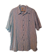 KONA KAI Trading Company Hawaiian Shirt Blue Men Silk Blend Size 2X Butt... - £15.65 GBP