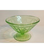 Green Uranium Anchor Hocking Cameo Ballerina Mayo Pedestal Dish - $39.32 CAD