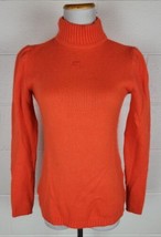 Vintage Courreges Womens Mock Neck Sweater Orange Wool Angora France Size C - £158.65 GBP