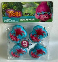 Trolls Poppy Birthday Party Favors Squishy Slow-Rise Key Chains One 4 Pa... - £7.50 GBP