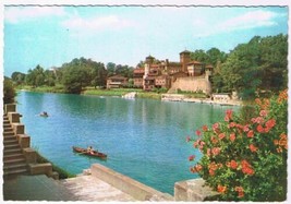 Italy Postcard Torino Po River &amp; Medieval Castle - £3.15 GBP