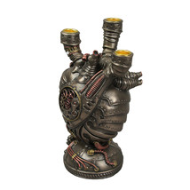 Augmented Artery Device Steampunk Human Heart Triple Taper Candle Holder - $63.29