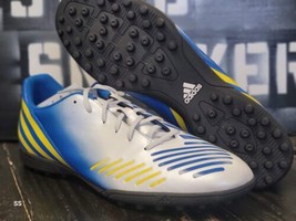 2012 Adidas Predito LZ TRX TF White/Blue Futsal Indoor Soccer Shoes Men 12 - £70.79 GBP