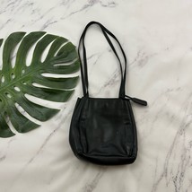 Liz Claiborne Vintage 90s Shoulder Bag Purse Black Leather Small Square - $542.31 MXN