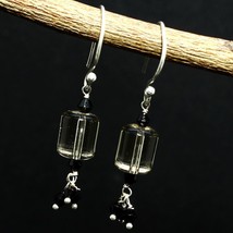 Natural Bear Quartz Solid 925 Silver Gemstone Handmade Earring Gift Jewelry - £5.47 GBP