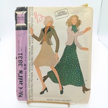 Vintage Sewing PATTERN McCalls 3831, Extra Carefree Misses 1973 Jacket and Skirt - £14.36 GBP
