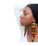 African Ethnic Eardrops Cerecloth Personalized Earrings - £9.37 GBP