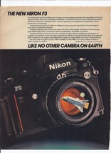 1980 Nikon F3 SLR Camera Print Ad Vintage Electronics Photography 8.5&quot; x 11&quot; - £15.11 GBP