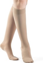 SIGVARIS Select Comfort Essential Opaque Short Calf-High Socks 30-40 Honey Mediu - £48.77 GBP