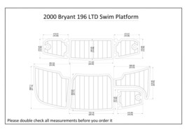 2000 Bryant 196 LTD Swim Platform Boat EVA Faux Foam Teak Deck Floor Pad - £221.42 GBP