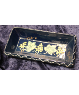 Grape Relish Dish with Embossed Hand Painted Grapes - $34.03 CAD