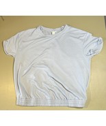 H&amp;M Mama Maternity Short Sleeve Shirt Women’s L Light Blue/Gray Elastic ... - $265.01 MXN