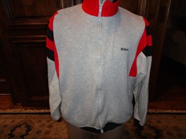 Vtg Wilson Tri-Color Gray Black Red Full Zip Tri-Blend Full Zip Jacket A... - $36.60