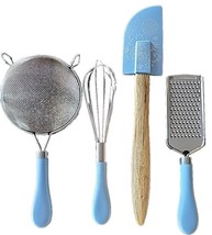 Pioneer Woman ~ 4-Pc Utensil Set ~ Whisk ~ Spatula ~ Grater ~ Strainer ~... - £17.93 GBP