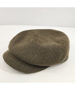 Kangol Bamboo Mau Cap Hat Mens Small Olive Green Cabbie Newsboy - $24.00