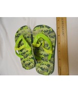 New Boys Size M 9/10 Toddler Flipflops sandals shoes Dinosaur design bac... - £6.71 GBP