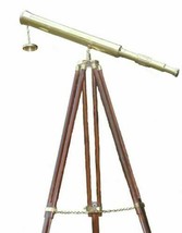 Floor Standing Vintage Brass Telescope Nautical Home Decor Master Harbor - £141.60 GBP