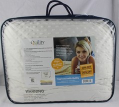 Quility Weighted Blanket 60&quot;x80&quot; 12 lbs Ivory - With Minky Duvet Cover - New - £31.38 GBP