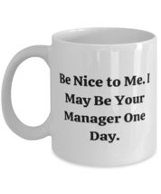 Fancy Manager Gifts, Be Nice to Me. I May Be Your Manager One Day, Manager 11oz  - £11.82 GBP+