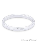 2.2mm Hammered-Finish Stackable Fashion Ring / Band in Solid 925 Sterlin... - $28.59 CAD