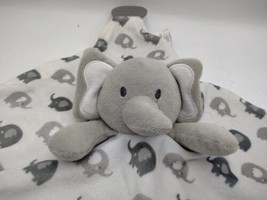 Floral Elephant Lovey Plush Security Blanket Snuggle Blankie 12&quot; Modern Baby - £10.24 GBP