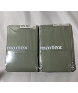 Lot of Two Vintage Standard Martex Sage Green Pillowcases  NEW USA - £18.92 GBP