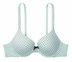 38C 38D 38DD Aqua Black Dot Body by Victorias Secret Perfect Shape PushUP UW Bra - £31.86 GBP