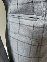 Namaste Gray Long Sleeve Button Modern Blazer Half Lined Two Button Coat... - £35.30 GBP